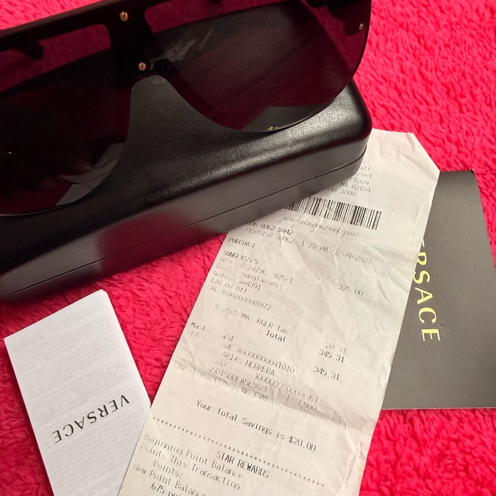 Versace Black and Gold Sunglasses